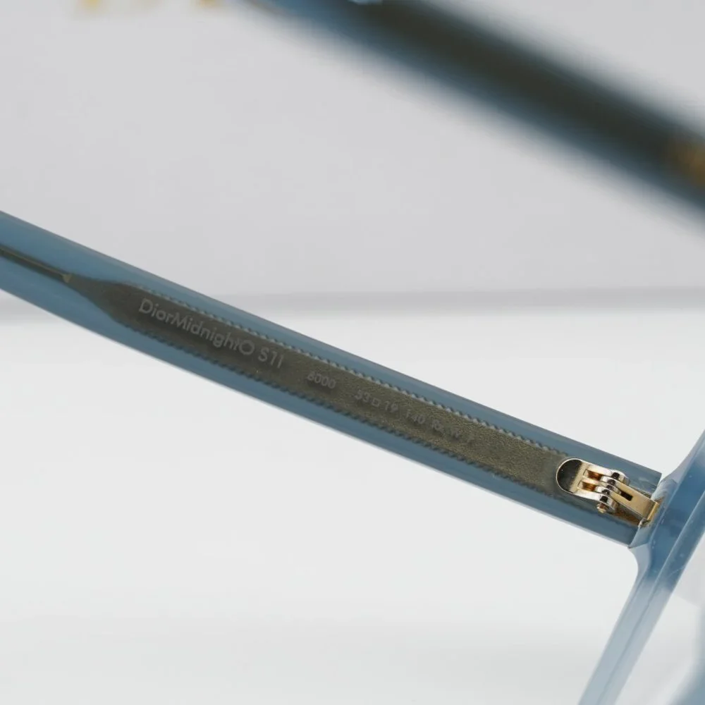 Dior DIORMIDNIGHT O S1I 8000 Square Eyeglasses - Shiny Light Blue 53mm